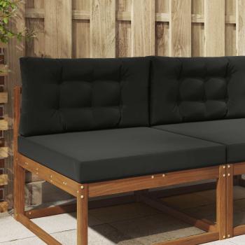 ARDEBO.de - Sofakissen für draußen Polyester Schwarz 80 x 80 cm