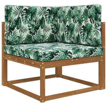 Sofakissen für draußen Polyester Blattmuster 80 x 80 cm