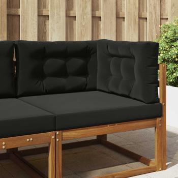 ARDEBO.de - Sofakissen für draußen Polyester Schwarz 80 x 80 cm