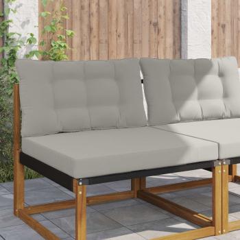 ARDEBO.de - Sofakissen für draußen Polyester Grau 80 x 68,5 cm