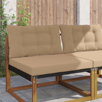 ARDEBO.de - Sofakissen für draußen Polyester Taupe 80 x 68,5 cm