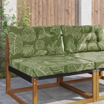 ARDEBO.de - Sofakissen für draußen Polyester Blattdesign 80 x 68,5 cm