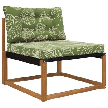 Sofakissen für draußen Polyester Blattdesign 80 x 68,5 cm
