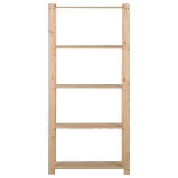 Lagerregal mit 5 Böden 80x28,5x170 cm Massivholz Kiefer