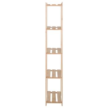 Lagerregal mit 5 Böden 80x28,5x170 cm Massivholz Kiefer