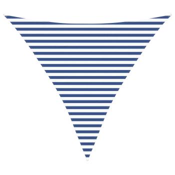 Sonnensegel Blau und Weiß 3,6 x 3,6 x 3,6 m