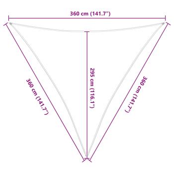 Sonnensegel Blau und Weiß 3,6 x 3,6 x 3,6 m