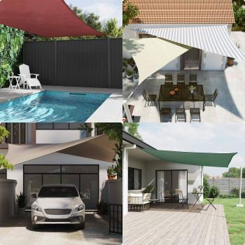 ARDEBO.de - Sonnensegel 3 x 4 x 4 m 100 % Polyester Oxford Dreieckig