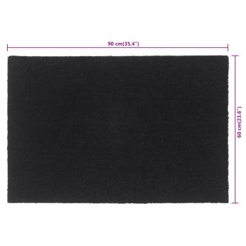 Fußmatte Schwarz 60x90 cm Kokosfaser Getuftet