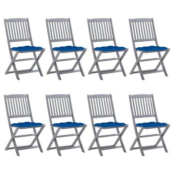 ARDEBO.de - Klappbare Gartenstühle 8 Stk. mit Kissen Massivholz Akazie