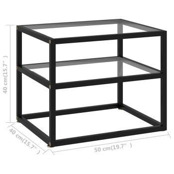 Konsolentisch Transparent 50x40x40 cm Hartglas