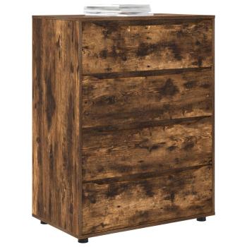 Stauraumschränke 80 x 48 x 105 cm Holzwerkstoff Räuchereiche