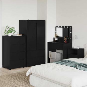 ARDEBO.de - Stauraumschränke 60 x 48 x 105 cm Holzwerkstoff Schwarz