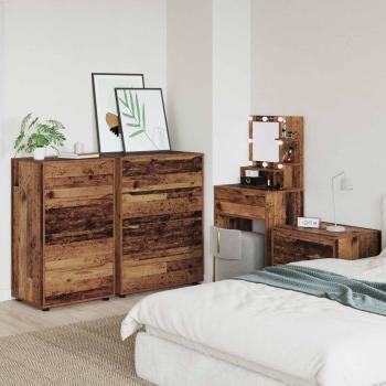 Stauraumschränke 60 x 48 x 105 cm Holzwerkstoff Altholz