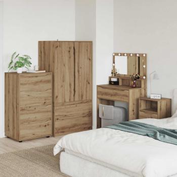 ARDEBO.de - Stauraumschränke 60 x 48 x 105 cm Holzwerkstoff Artisan-Eiche