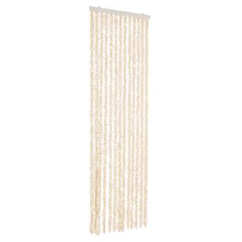 Fliegenvorhang Beige und Weiß 56x200 cm Chenille