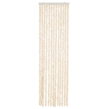 Fliegenvorhang Beige und Weiß 56x200 cm Chenille