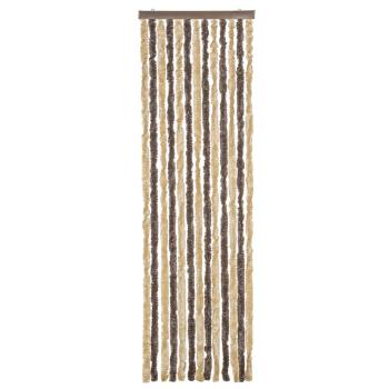 Fliegenvorhang Dunkelbraun und Beige 56x200 cm Chenille