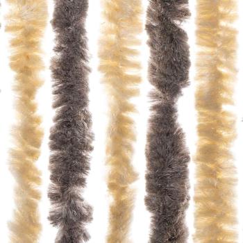 Fliegenvorhang Dunkelbraun und Beige 56x200 cm Chenille