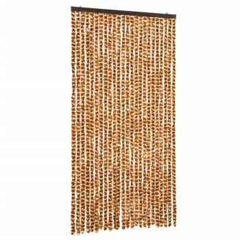 Fliegenvorhang Ocker und Weiß 100x200 cm Chenille