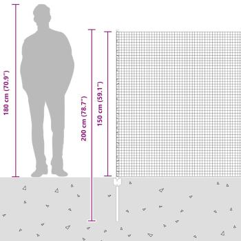 Geschweißter Drahtzaun mit Pfosten 10 x 1,5 m Verzinkter Stahl