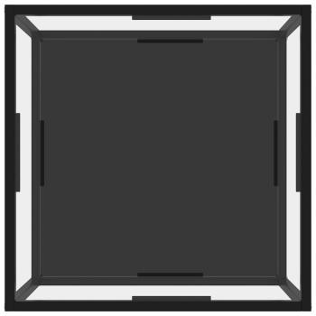 Couchtisch Transparent und Schwarz 60x60x35 cm Hartglas