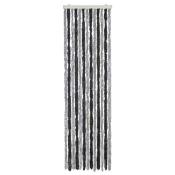 Fliegenvorhang Grau und Schwarz 56x185 cm Chenille