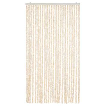 Fliegenvorhang Beige und Weiß 100x230 cm Chenille