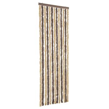 Fliegenvorhang Dunkelbraun und Beige 56x185 cm Chenille