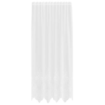 Spitzenvorhang Weiß 200 x 150 cm Polyester