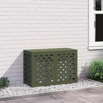 ARDEBO.de - Klimaanlagenabdeckung Olivgrün 90 x 40 x 60 cm Stahl