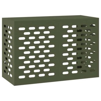 Klimaanlagenabdeckung Olivgrün 90 x 40 x 60 cm Stahl
