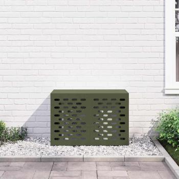 Klimaanlagenabdeckung Olivgrün 90 x 40 x 60 cm Stahl