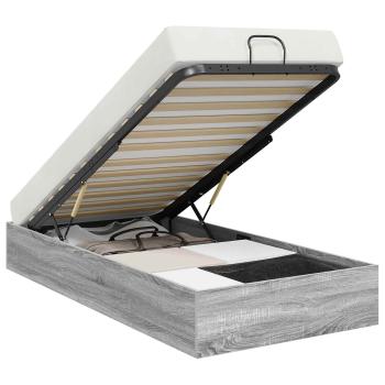 Ottoman Bettgestell Sonoma-Grau 75,5 x 190 cm Holzwerkstoff