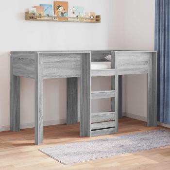 ARDEBO.de - Etagenbett für Kinder Graues Sonoma 75 x 190 cm Holzwerkstoff