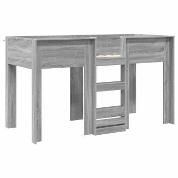 Etagenbett für Kinder Graues Sonoma 75 x 190 cm Holzwerkstoff