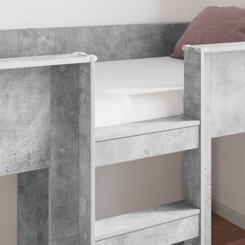 Etagenbett für Kinder Beton Grau 90 x 190 cm Holzwerkstoff