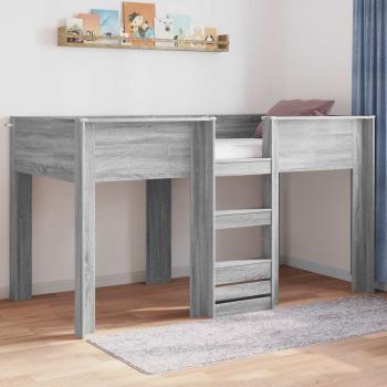 ARDEBO.de - Etagenbett für Kinder Graues Sonoma 80 x 200 cm Holzwerkstoff