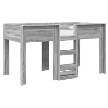 Etagenbett für Kinder Graues Sonoma 80 x 200 cm Holzwerkstoff