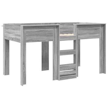Etagenbett für Kinder Graues Sonoma 80 x 200 cm Holzwerkstoff