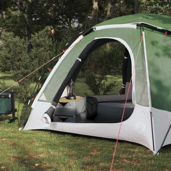 Kuppelzelt mit abnehmbarem Regenfly 4 Personen Grün