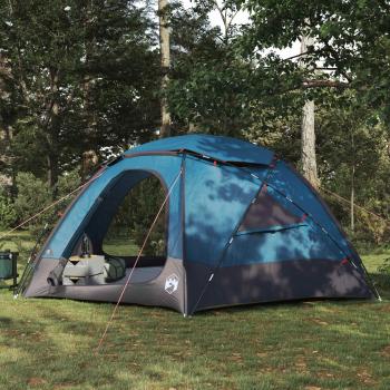 ARDEBO.de - Kuppelzelt mit abnehmbarem Regenfly 8 Personen Blau