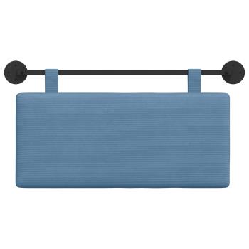 Hängendes Kopfteil Blau Cordstoff