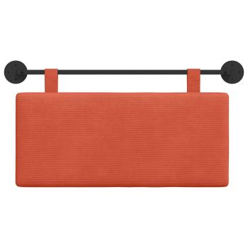 Hängendes Kopfteil Rot-Orange Cordstoff