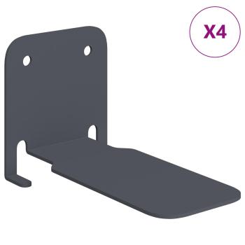 Unsichtbares Schwimmendes Regal 4 stk. Anthrazit