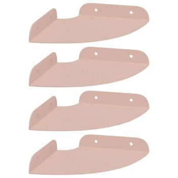 Eckregal zum Schweben 4 stk. Rosa 15 x 15 x 2 cm