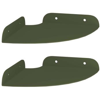 Eckregal zum Schweben Eckhalterung 2 Stk. Olive Grün