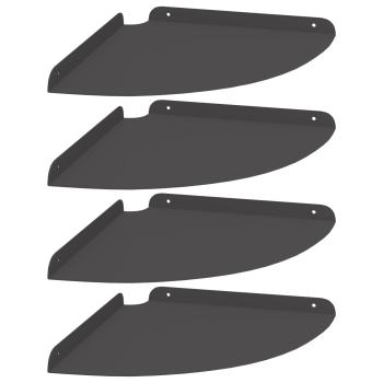 Eckregal zum Schweben Eckhalterung 4 Stk. Schwarz
