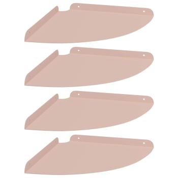 Eckregal zum Schweben 4 stk. Rosa 30 x 30 x 2 cm