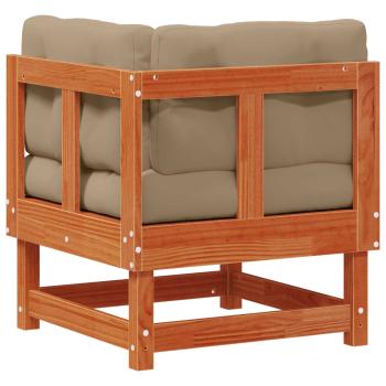 2 Stk. Gartenecksofa Massives Kiefernholz Wachsbraun
